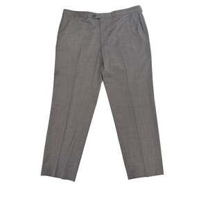 Peter Millar Sz 42R Gray 99% Wool Harker Flat Front Dress Pants Work Office